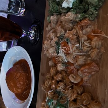 Dorsia - top to bottom: pesto, lobster mac, and cajun chicken radiatori - Italian Near Me - Milwaukee, Wisconsin