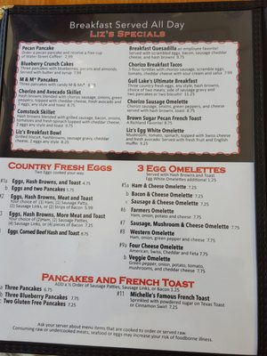 Menu photo 3 Liz's Parkview Cafe Richland, MI Menu photo 3 Liz's Parkview Cafe Richland, MI
