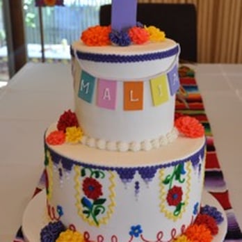 Takes The Cake - Two layer fiesta themed cake for my daughter's 1st birthday. - Bakeries Near Me - Pasadena, California Takes The Cake - Two layer fiesta themed cake for my daughter's 1st birthday. - Bakeries Near Me - Pasadena, California
