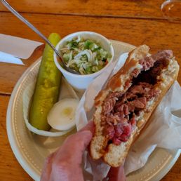 Brisket Sandwich with Slaw