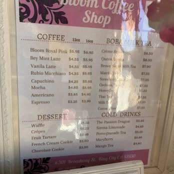 Bloom coffee shop - Fresh Desserts available - Coffee & Tea Near Me - King City, California