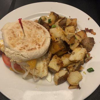 Cajun Kitchen Cafe - Breakfast Sandwich with Side of Homefries - Cajun/Creole Near Me - Goleta, California Cajun Kitchen Cafe - Breakfast Sandwich with Side of Homefries - Cajun/Creole Near Me - Goleta, California