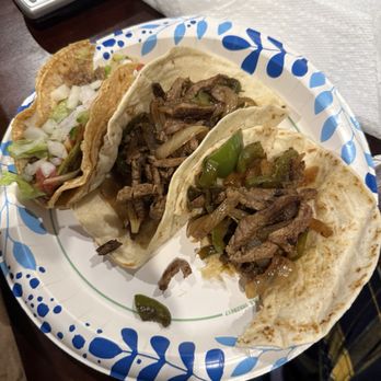ZacaTacos Mexican Grill - Beef Street taco and two beef steak fajitas with grilled peppers and onions... Hubby said they were amazing tender beef season to perfection - Tacos Near Me - Bay City, Michigan ZacaTacos Mexican Grill - Beef Street taco and two beef steak fajitas with grilled peppers and onions... Hubby said they were amazing tender beef season to perfection - Tacos Near Me - Bay City, Michigan