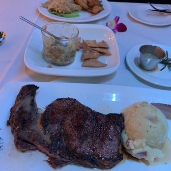 Genesis Steakhouse & Wine Bar - Adam steak. Ceviche and chicken strips. - Steakhouses Near Me - Houston, Texas