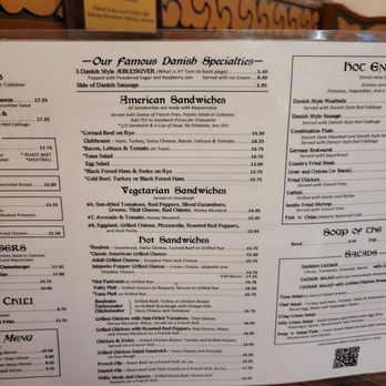 Solvang Restaurant - Menu as of 1/17/2026 - Scandinavian Near Me - Solvang, California