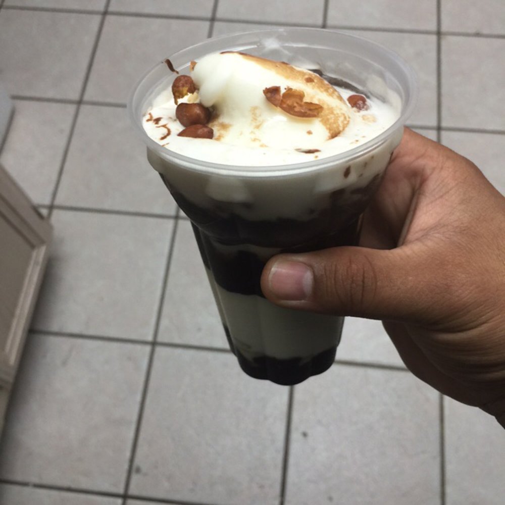 My half melted peanut buster parfait. My half melted peanut buster parfait.