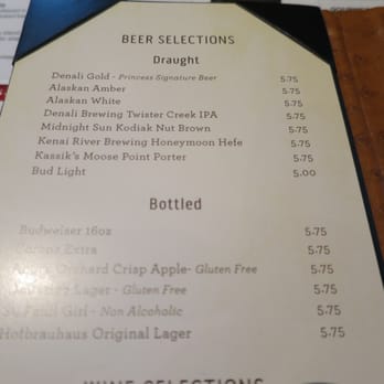 20320 Alaskan Grill - Beer menu, circa May 2016. - Seafood Near Me - Trapper Creek, Alaska 20320 Alaskan Grill - Beer menu, circa May 2016. - Seafood Near Me - Trapper Creek, Alaska