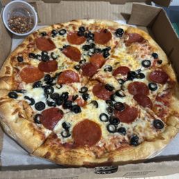 Small 12" Pepperoni and black olive pizza Small 12" Pepperoni and black olive pizza