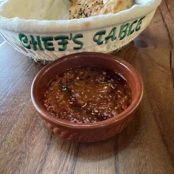 Chef's Table - Bread with house spicy dip - Turkish Near Me - Helotes, Texas
