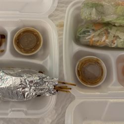 Thai Orchid - Chicken satay & fresh spring rolls