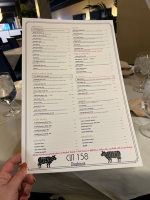 Menu photo 1 CUT158 Chophouse Joliet, IL Menu photo 1 CUT158 Chophouse Joliet, IL