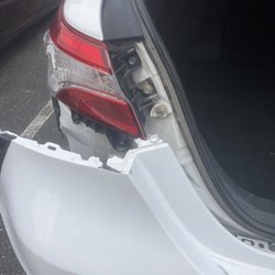 Eddy's Toyota of Wichita - Rear of my vehicle after going through Charlie's carwash Feb 2023