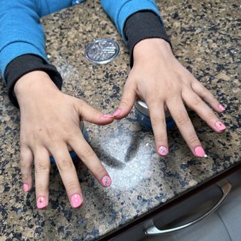Annies Nails & Spa - Treated my little one. Hers turned out so cute! - Nail Salons Near Me - Pflugerville, Texas