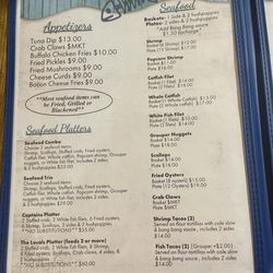 The Locals Seafood & Grill - Menu 2024
