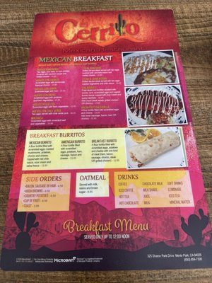 Menu photo 2 El Cerrito Mexican Restaurant Menlo Park, CA Menu photo 2 El Cerrito Mexican Restaurant Menlo Park, CA