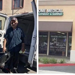 Alpine Home Medical - Greg bringing us the loaner scooter and picking up hours to take back to Alpine medical.