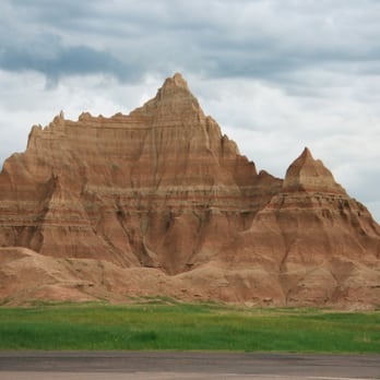 Badlands National Park - View down the street from the Cedar Pass Lodge Cabins in the early morning. - Parks Near Me - Interior, South Dakota
