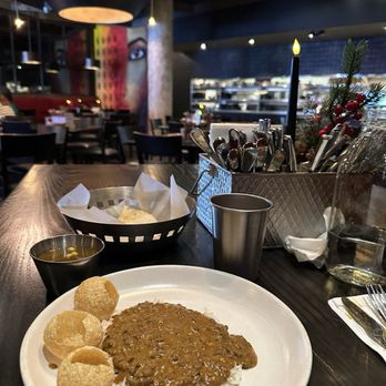 Dhoom - Dal makhani and pani puri from the weekday lunch buffet - Indian Near Me - McLean, Virginia
