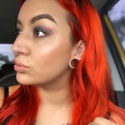 Hair By Ashley White - Color still vibrant after 3 weeks since last color and makeup application!
