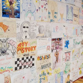 Ashley's Ice Cream - a wall full of posters - Ice Cream & Frozen Yogurt Near Me - Branford, Connecticut Ashley's Ice Cream - a wall full of posters - Ice Cream & Frozen Yogurt Near Me - Branford, Connecticut