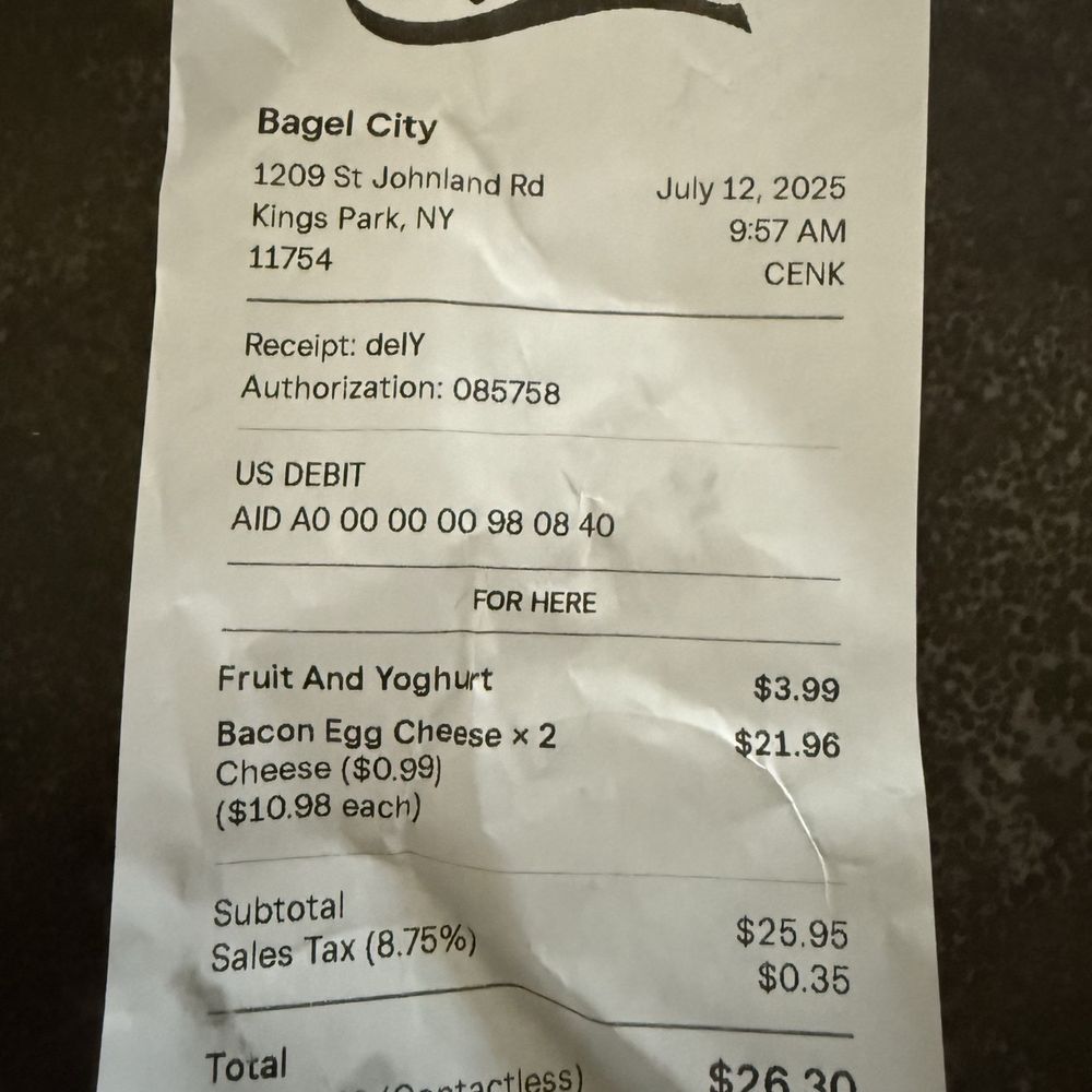 Bagel City - $11 each for those ham egg and cheese sandwiches... - Breakfast & Brunch Near Me - Kings Park, New York Bagel City - $11 each for those ham egg and cheese sandwiches... - Breakfast & Brunch Near Me - Kings Park, New York