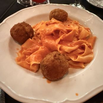 The Sicilian Butcher - Build your own- chicken parm meatballs with vodka sauce on pappadelle noodles - Salad Near Me - Nashville, Tennessee The Sicilian Butcher - Build your own- chicken parm meatballs with vodka sauce on pappadelle noodles - Salad Near Me - Nashville, Tennessee