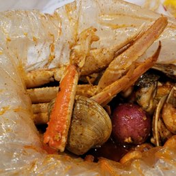 Crab Leg and shrimp combo with mussels. Crab Leg and shrimp combo with mussels.