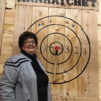 Manhatchet-Axe Throwing - Rockstar grandma! - Axe Throwing Near Me - Manhattan, Kansas Manhatchet-Axe Throwing - Rockstar grandma! - Axe Throwing Near Me - Manhattan, Kansas