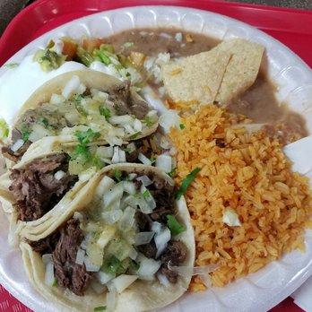 El Taco De Mexico - 3 Soft Taco Plate. Lingua, Cabeza, and Buche.  Very good price. - Mexican Near Me - Oxnard, California