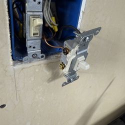 Seniors Electrical and Appliance Repair - Previous person connected the ground wire to hot terminal on switch.
