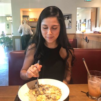 Pietro's - Eating the Gnocchi Fungi dish - Italian Near Me - Lodi, California