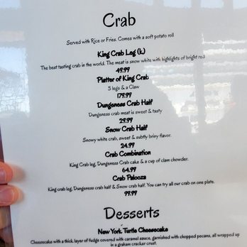 Alaska King Crab Co. - Menu front - Seafood Near Me - Ketchikan, Alaska Alaska King Crab Co. - Menu front - Seafood Near Me - Ketchikan, Alaska