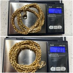 Fast Fix Jewelry Repair - Before getting my jump ring soldered my chain was 24.2 grams, after getting my jump ring soldered my chain was 23.7 grams