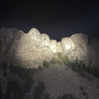 Mount Rushmore National Memorial - Mount Rushmore lighten up - Landmarks & Historical Buildings Near Me - Keystone, South Dakota