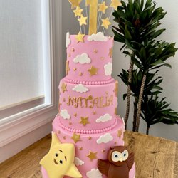 Cake Couture Love - Star and Owl Super Simple theme first birthday cake
