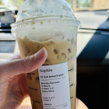 Starbucks - Iced Caff Americano - Coffee & Tea Near Me - Adelanto, California