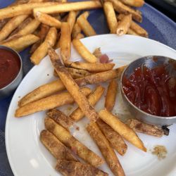 RANGE Restaurant Bar + Patio - Double fried inedible fries..