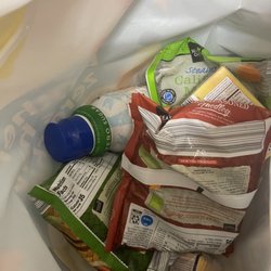 Veggies, creamer etc. rack of ribs already put away.