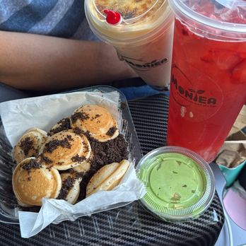 Montea Boba - Creamed brûlée, strawberry refresher and mochi hot cake - Bubble Tea Near Me - Stockton, California