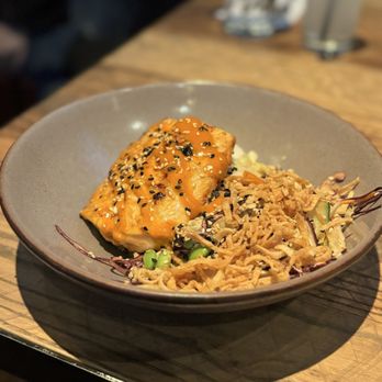 BC Kitchen - Gochujang glazed salmon - Bars Near Me - Vancouver, British Columbia BC Kitchen - Gochujang glazed salmon - Bars Near Me - Vancouver, British Columbia