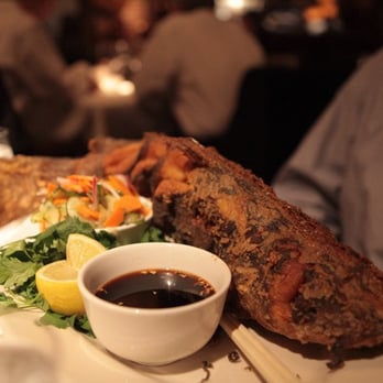 Parkway Grill - whole ginger fried catfish....when they say whole, they mean whole. - New American Near Me - Pasadena, California