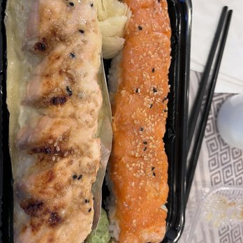 Kaoru Sushi - Spicy salmon roll and A's Roll. Without sauce due to food allergies.... Spicy salmon has mayo-Sriracha. - Japanese Near Me - Richmond, California
