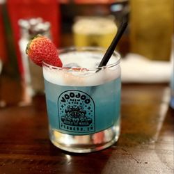 Voodoo Brew Pub - Blue Sapphire cocktail.