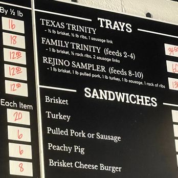 Rejino Barbeque - Menu - Barbeque Near Me - Olton, Texas