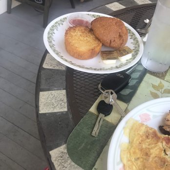 Pat's Colonial Kitchen - Corn muffin that I asked for "toasted and buttered" - Breakfast & Brunch Near Me - Newtown, Pennsylvania