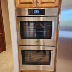 B & B Appliance - New 30" Bosch Benchmark double oven installed, both doors with left hinges