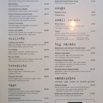 Cafeteria 15L - Menu - Breakfast & Brunch Near Me - Sacramento, California