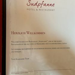 Restaurant Sudpfanne - Menu