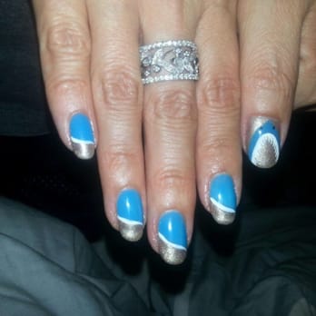 Top Line Nails & Spa - Beach nails with a freaking shark on the thumb! - Nail Salons Near Me - Gilbert, Arizona Top Line Nails & Spa - Beach nails with a freaking shark on the thumb! - Nail Salons Near Me - Gilbert, Arizona