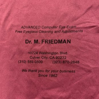 Friedman Optometry - Optometrists Near Me - Culver City, California